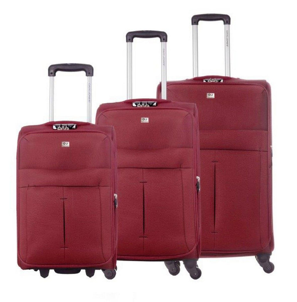 Set de 3 Valises Souples - Lot Trolley Taille Extensible David Jones