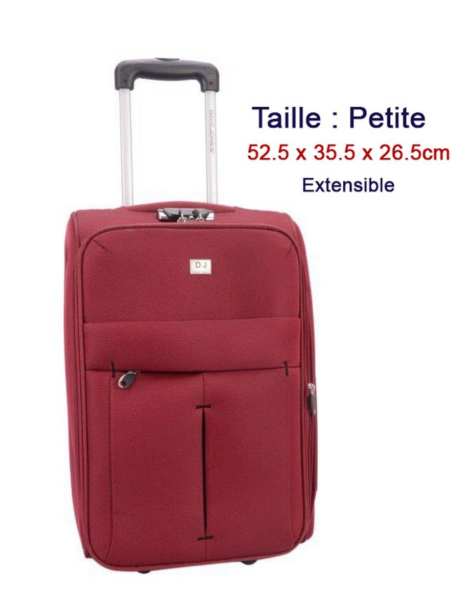 Set de 3 Valises Souples - Lot Trolley Taille Extensible David Jones
