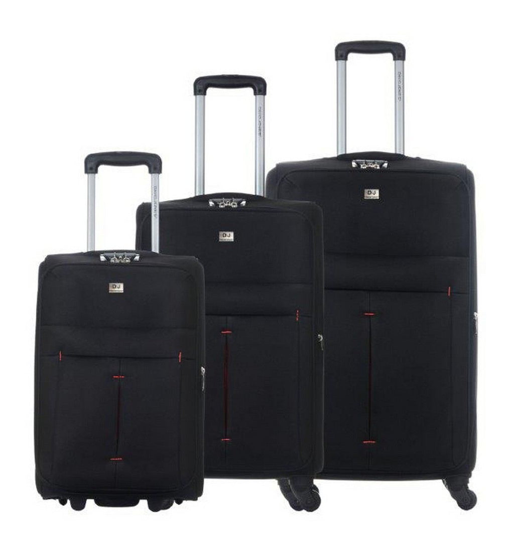 Set de 3 Valises Souples - Lot Trolley Taille Extensible David Jones