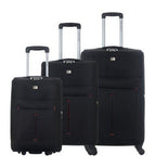 Set de 3 Valises Souples - Lot Trolley Taille Extensible David Jones