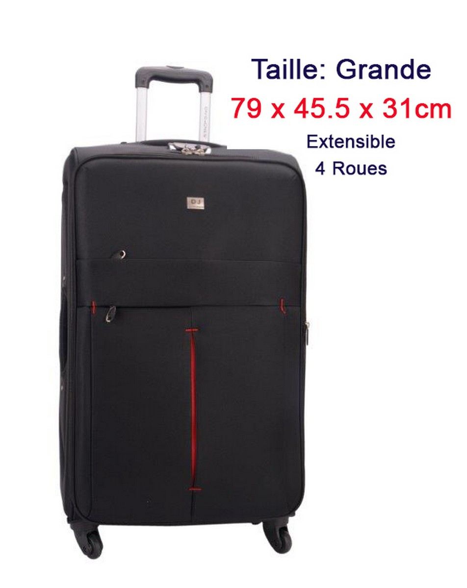 Set de 3 Valises Souples - Lot Trolley Taille Extensible David Jones