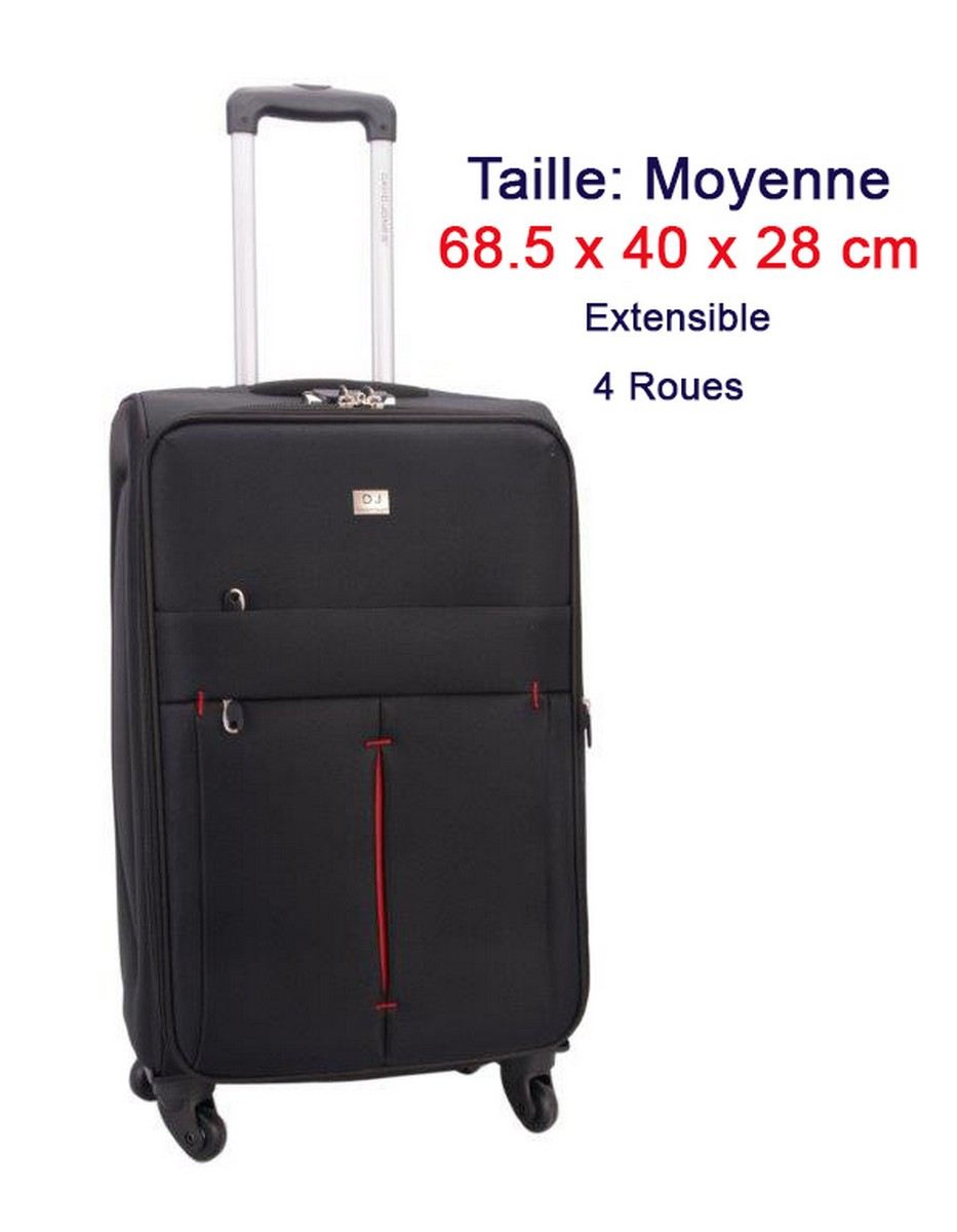 Set de 3 Valises Souples - Lot Trolley Taille Extensible David Jones