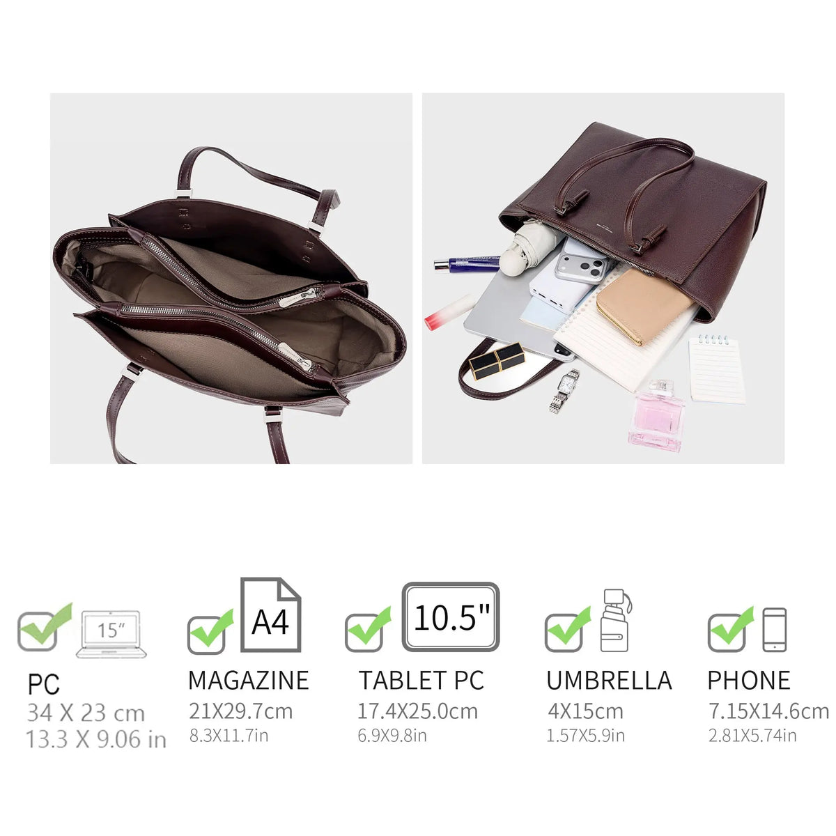 Grand Sac Cabas à 5 Compartiments