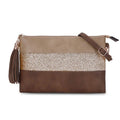 Sac bandoulière souple pailletté tricolore pompon CRAZYCHIC