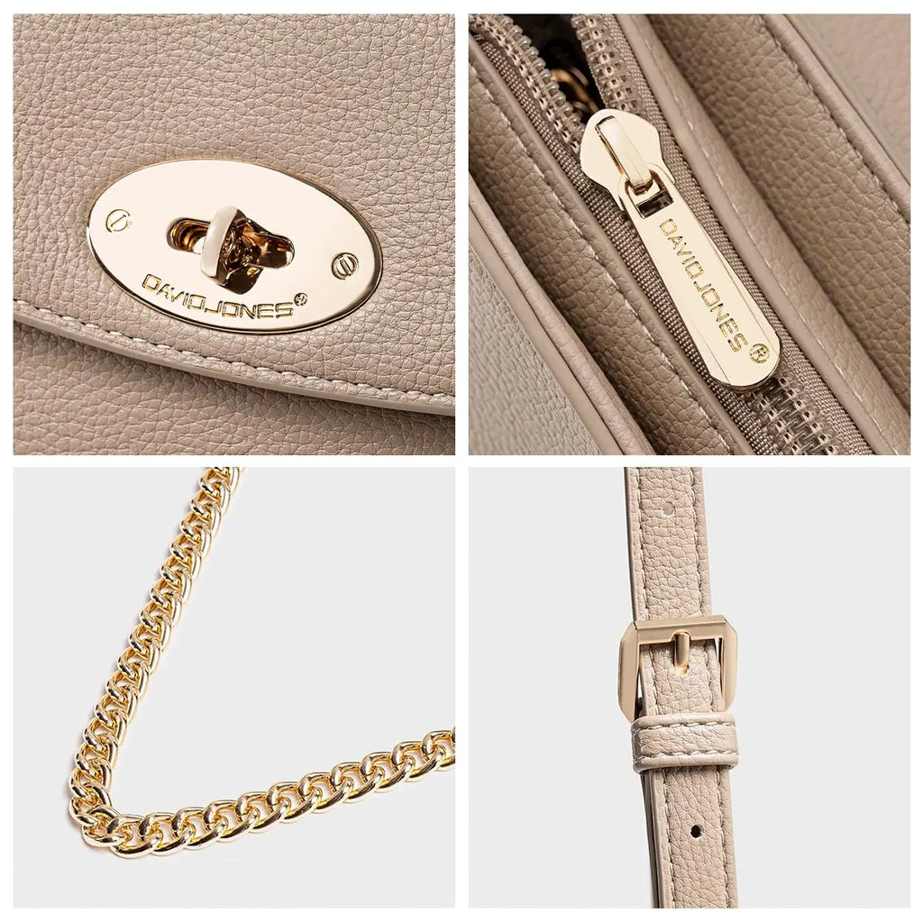 Petit sac bandoulière chaines David Jones