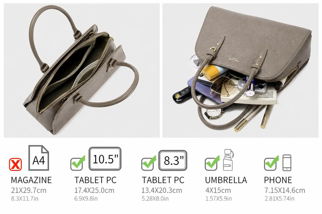 Sac à Main cabas à 3 compartiments de taille moyenne David Jones
