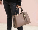 Sac à main femme tricolore pompon CRAZYCHIC