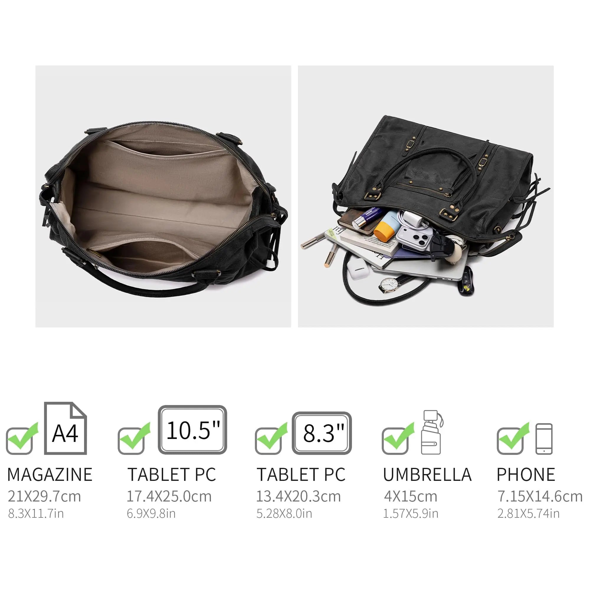 Grand Sac à Main Cabas XL Fourre-Tout Daim Suède David Jones