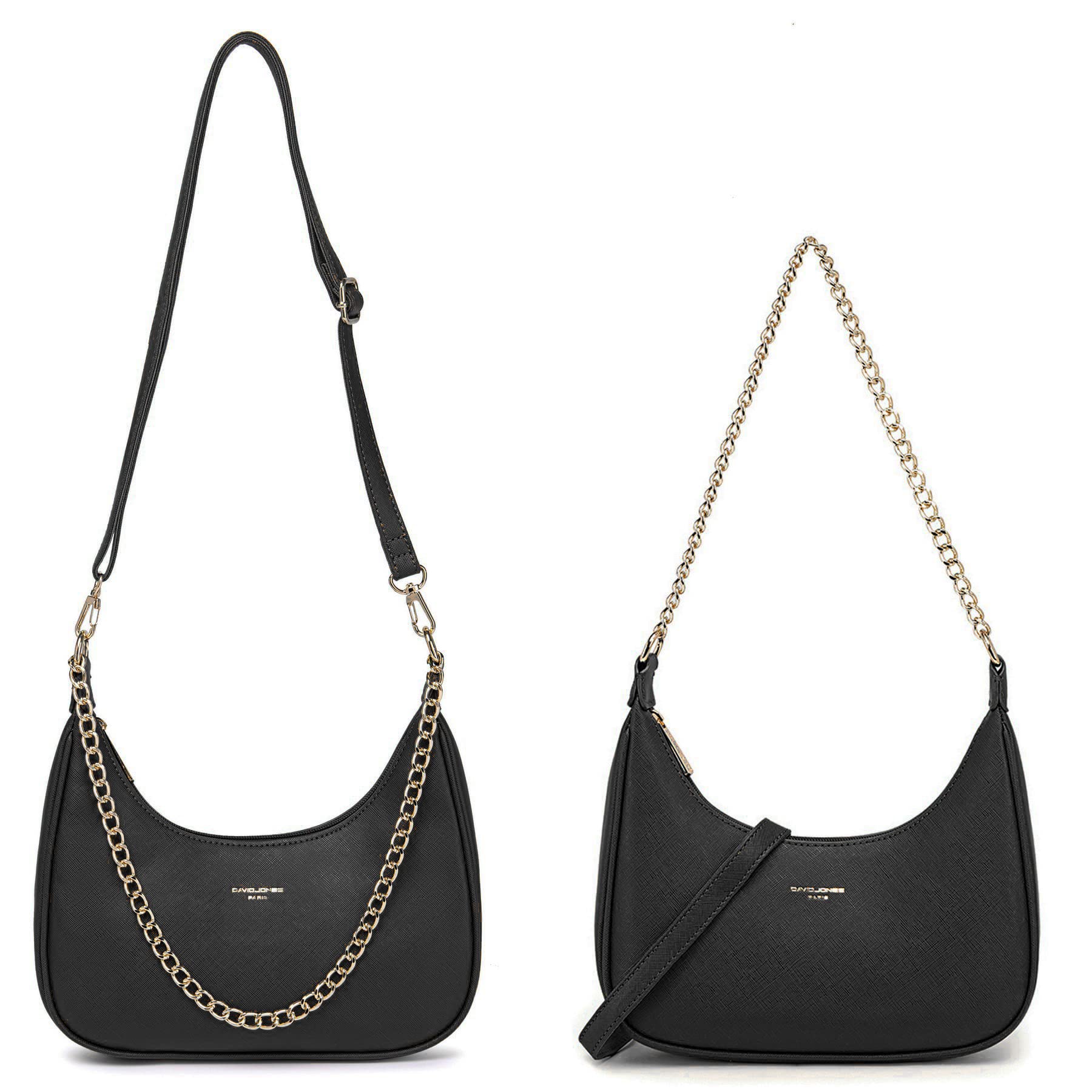 Petit sac porté épaule forme banane David Jones