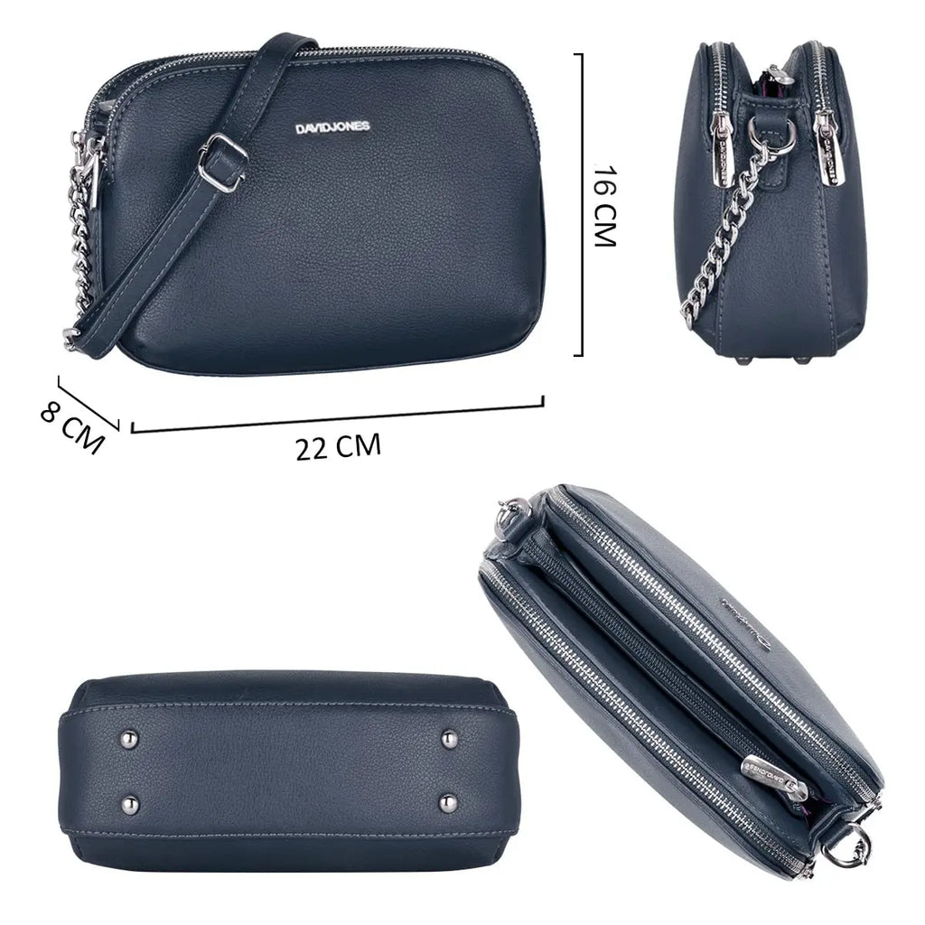 Sac bandoulière multipoche à 3 compartiments David Jones