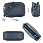 Sac bandoulière multipoche à 3 compartiments David Jones