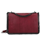 Sac bandoulière chaîne cuir serpent matelassé CRAZYCHIC