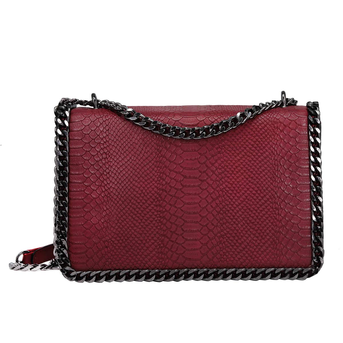 Sac bandoulière chaîne cuir serpent matelassé CRAZYCHIC