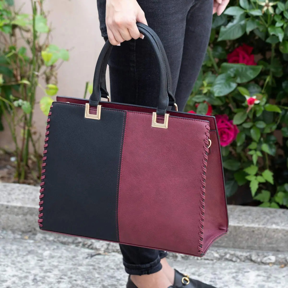 Sac cabas bicolore grand format CRAZYCHIC