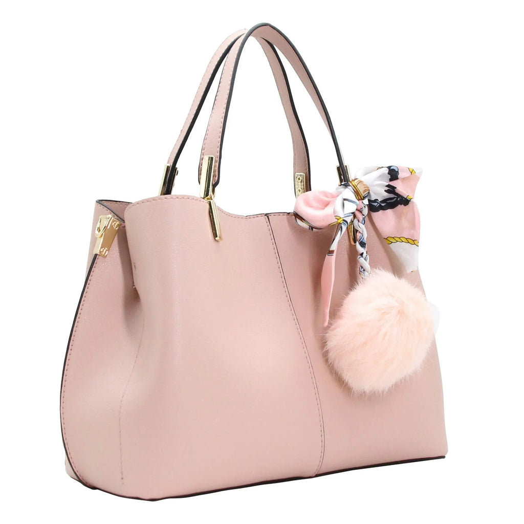Sac à main femme tricolore pompon CRAZYCHIC
