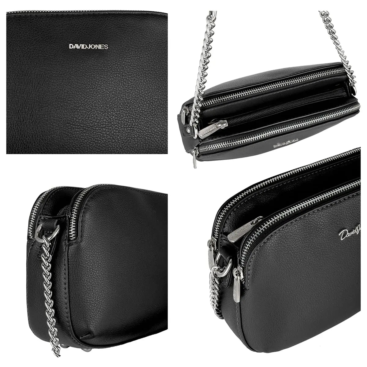 Sac bandoulière multipoche à 3 compartiments David Jones