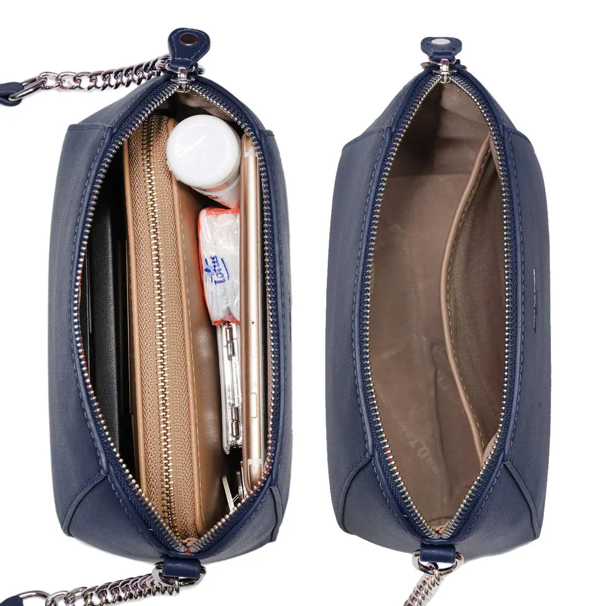 Petit sac bandoulière trapèze David Jones