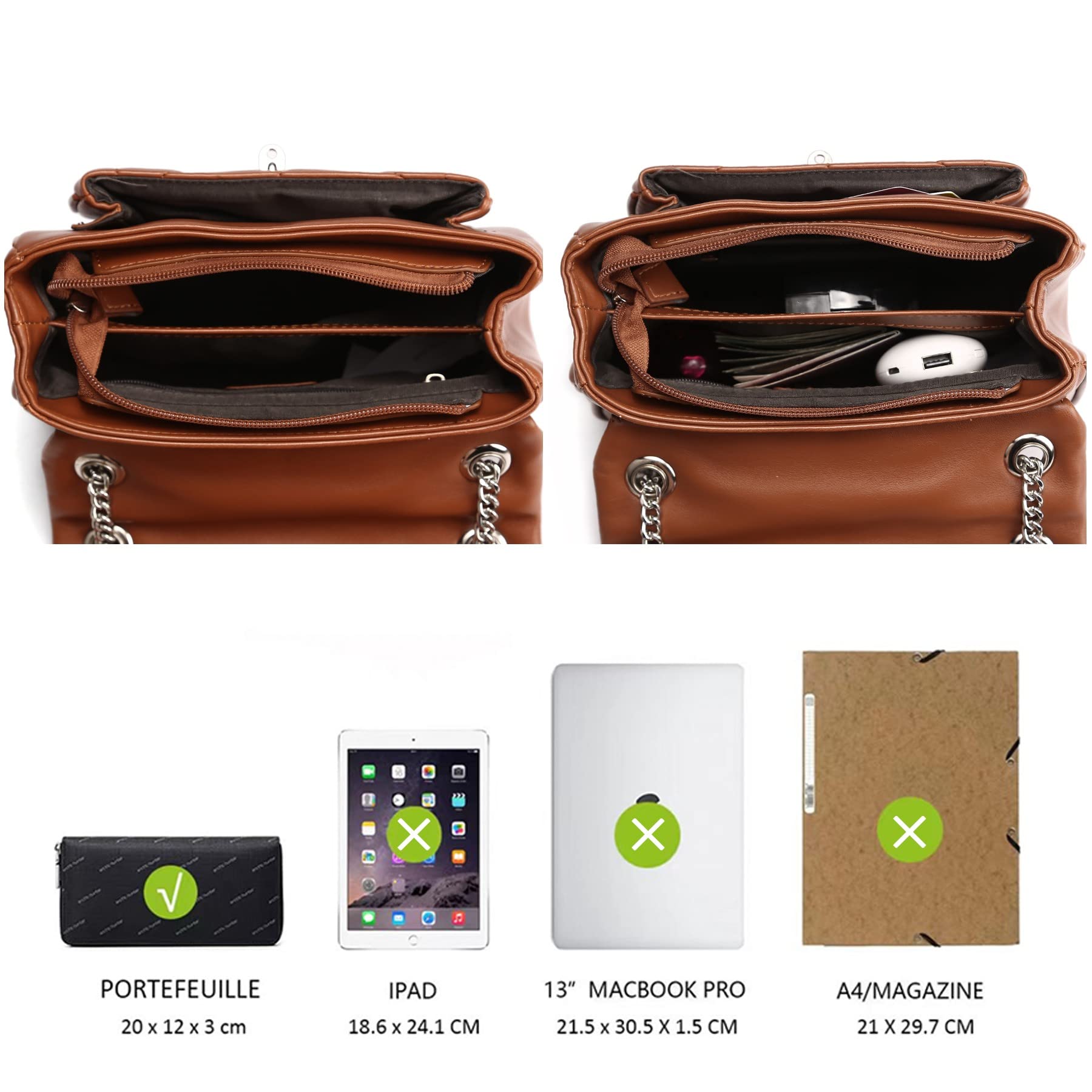 Sac bandoulière matelassé David Jones