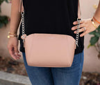 Petit sac bandoulière trapèze David Jones