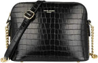 Petit sac bandoulière chaîne argentée motif crocodile David Jones