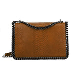 Sac bandoulière chaîne cuir serpent matelassé CRAZYCHIC
