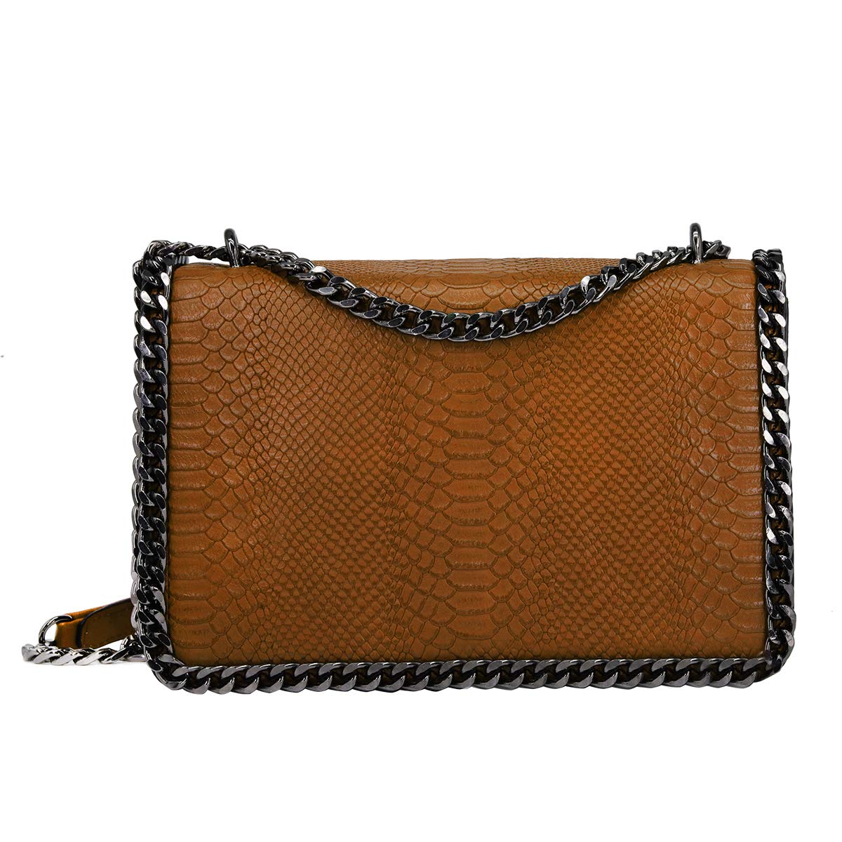 Sac bandoulière chaîne cuir serpent matelassé CRAZYCHIC