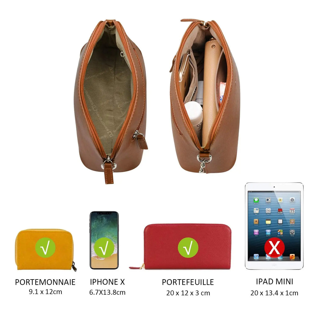 Petit sac bandoulière chaîne semi-rigide David Jones