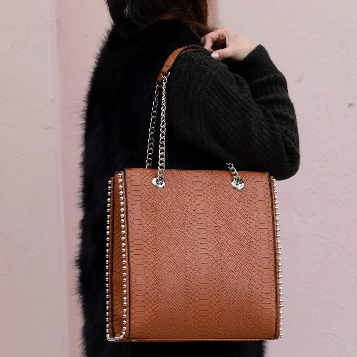 Sac à main à billes porté épaule chaînes CRAZYCHIC