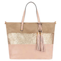 Sac à main cabas tricolore pailleté pompon CRAZYCHIC