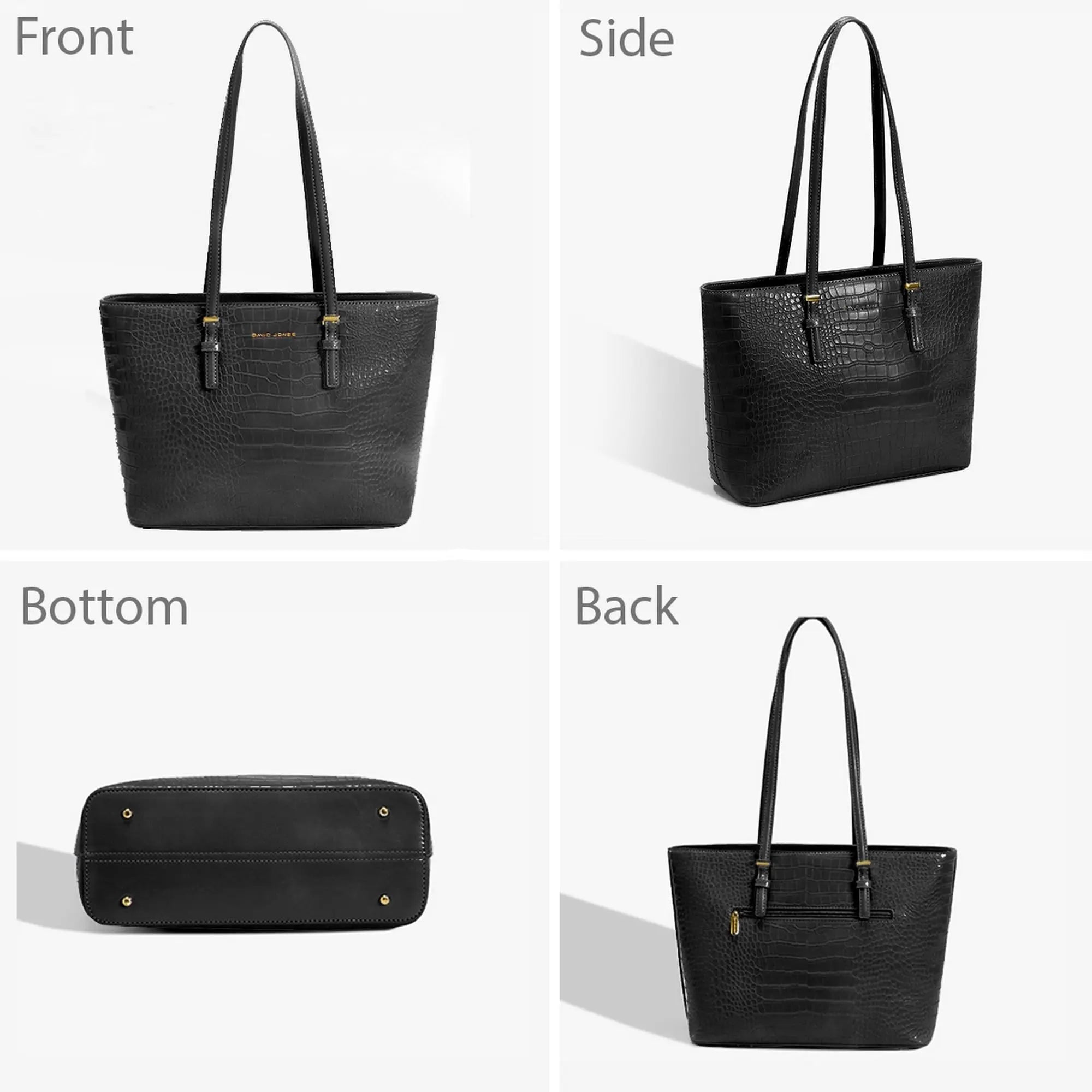 Sac à main shopping crocodile David Jones