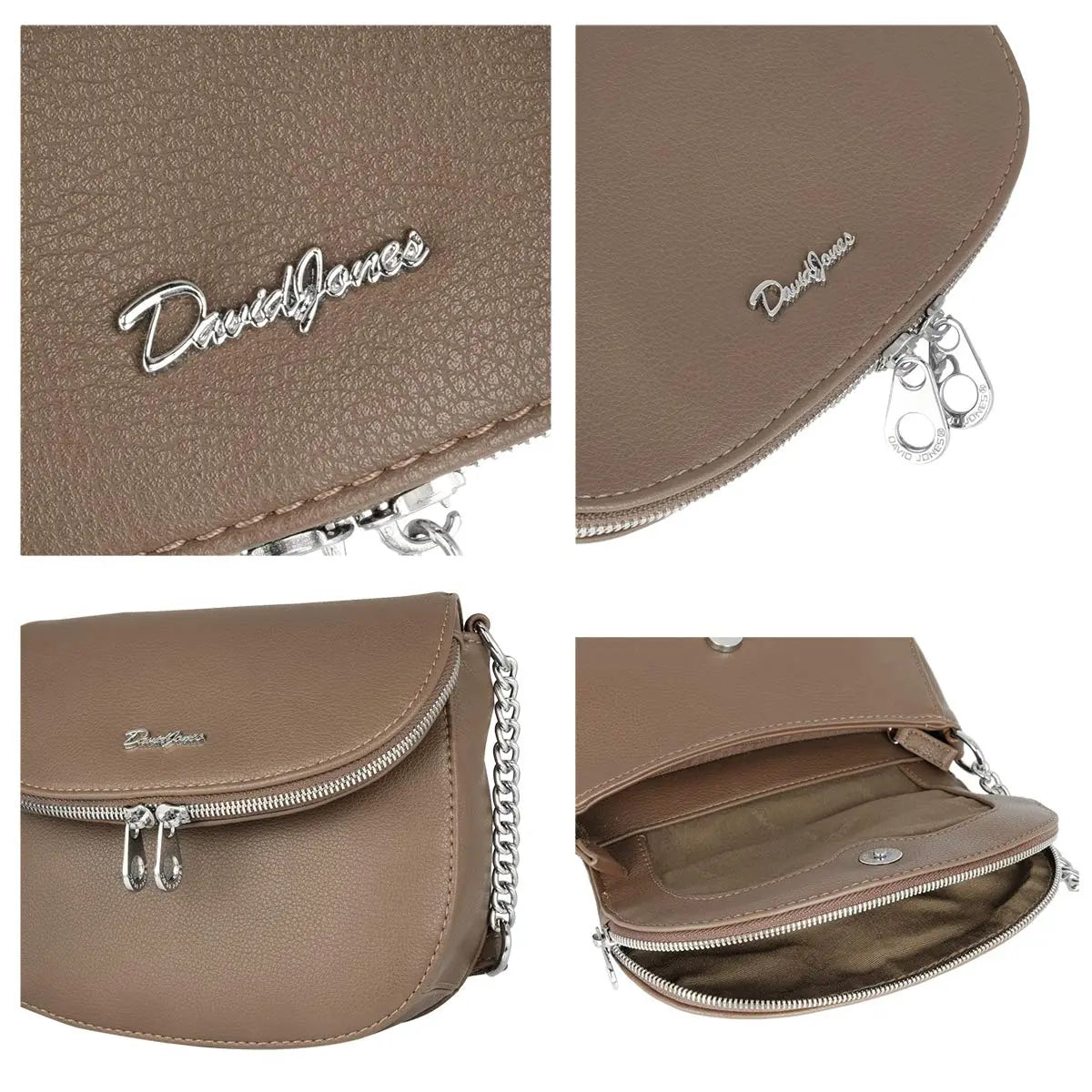 Sac bandoulière à rabat 2 compartiments David Jones