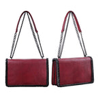 Sac bandoulière chaîne cuir serpent matelassé CRAZYCHIC