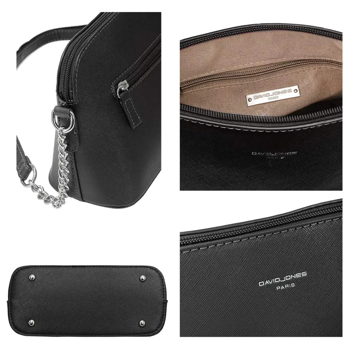 Petit sac bandoulière chaîne semi-rigide David Jones