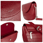 Petit sac bandoulière crocodile David Jones