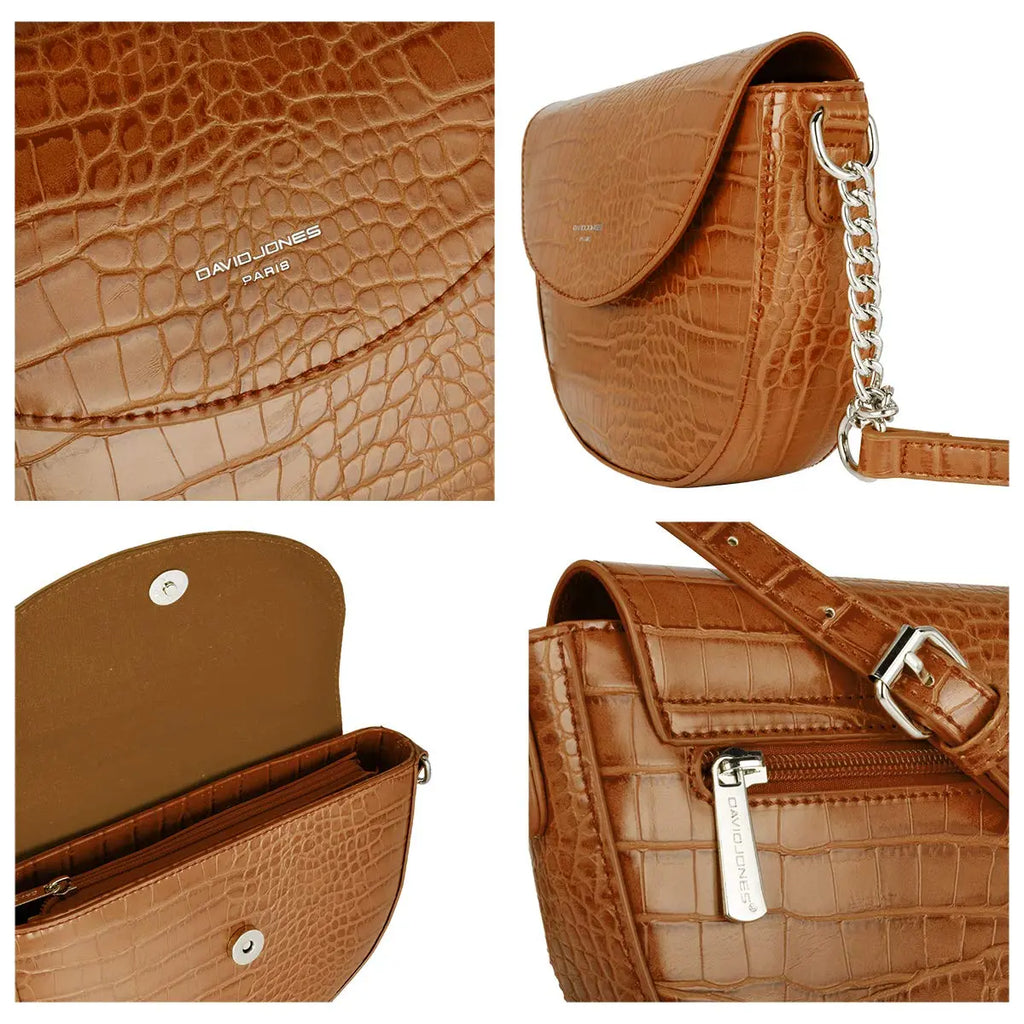 Petit sac bandoulière crocodile David Jones