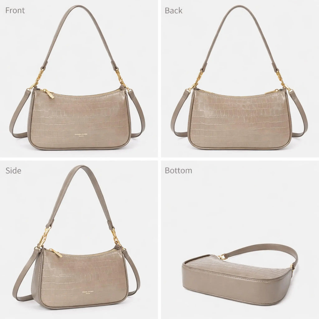 Petit sac bandoulière crocodile David Jones