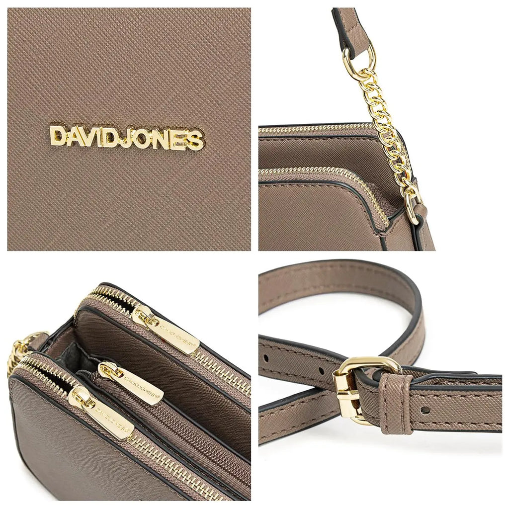 Petit sac bandoulière rectangulaire David Jones