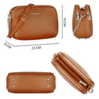 Sac bandoulière multipoche à 3 compartiments David Jones