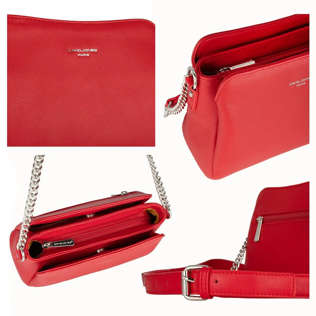Petit sac bandoulière 3 compartiments David Jones