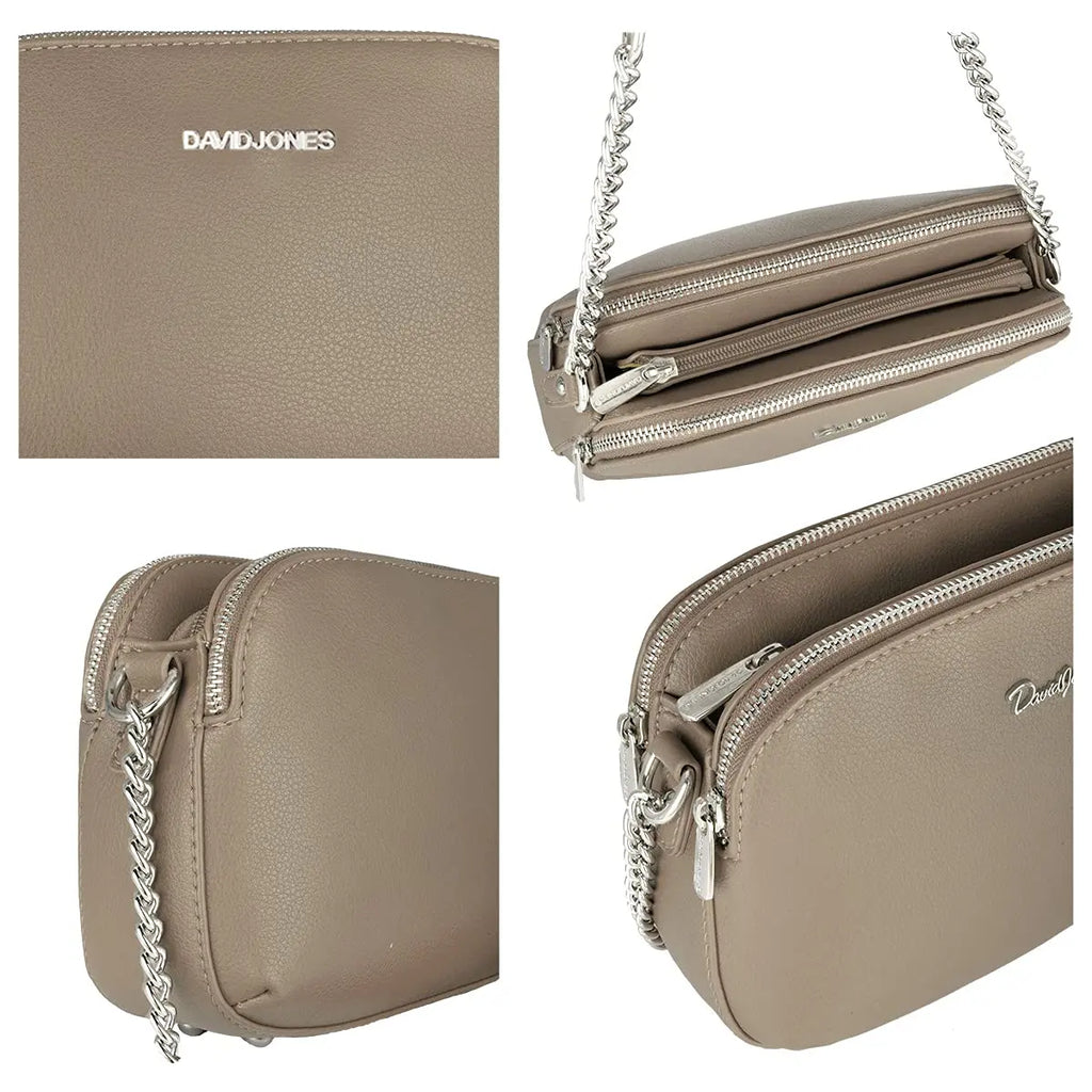 Sac bandoulière multipoche à 3 compartiments David Jones