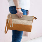 Sac bandoulière souple pailletté tricolore pompon CRAZYCHIC
