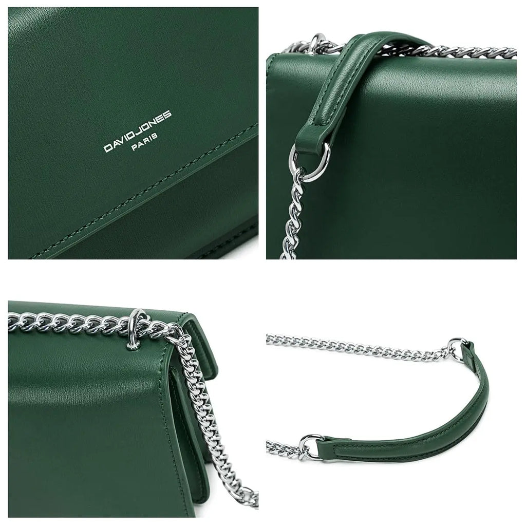 Sac bandoulière chaîne rabat David Jones
