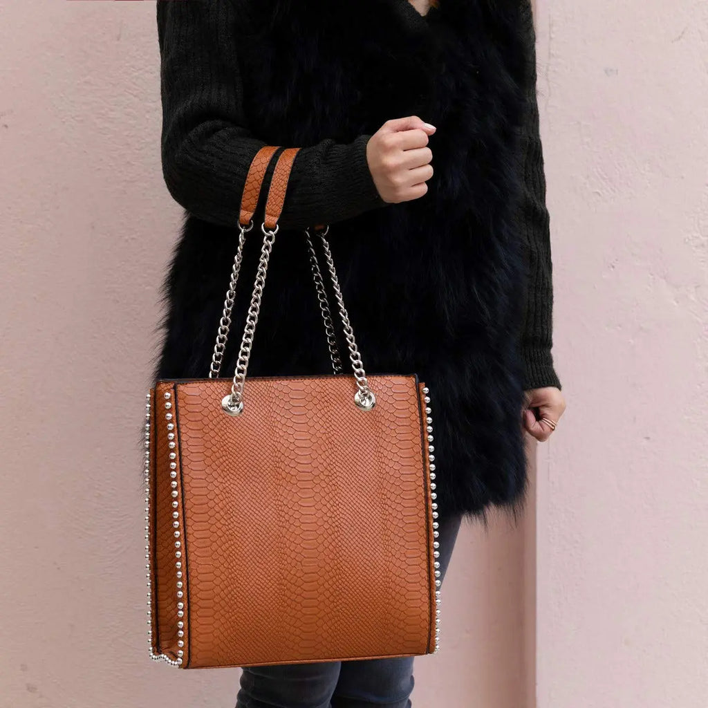 Sac à main à billes porté épaule chaînes CRAZYCHIC