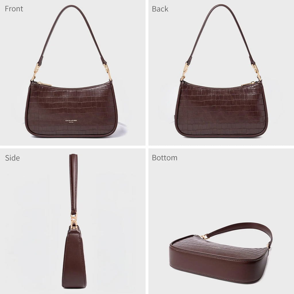 Petit sac bandoulière crocodile David Jones