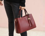 Sac à main femme tricolore pompon CRAZYCHIC