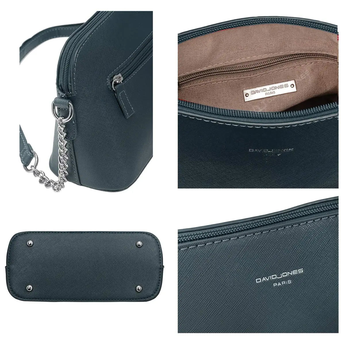 Petit sac bandoulière chaîne semi-rigide David Jones