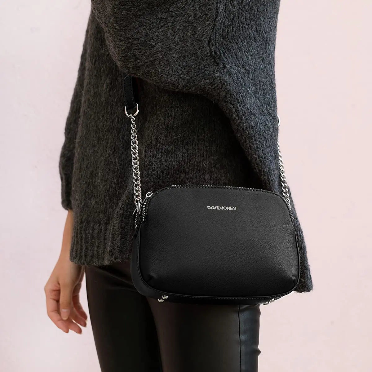 Sac bandoulière multipoche à 3 compartiments David Jones