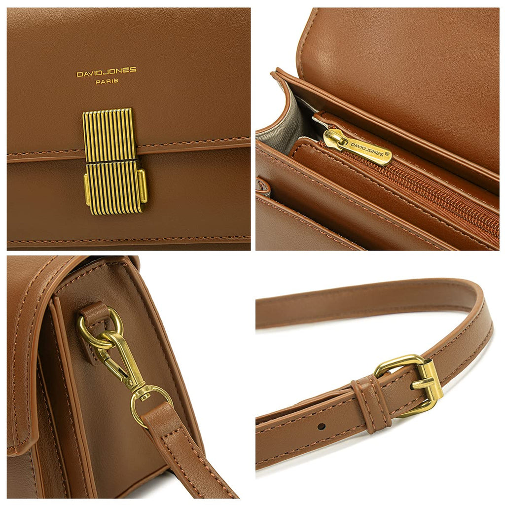 Petit sac bandoulière rabat David Jones