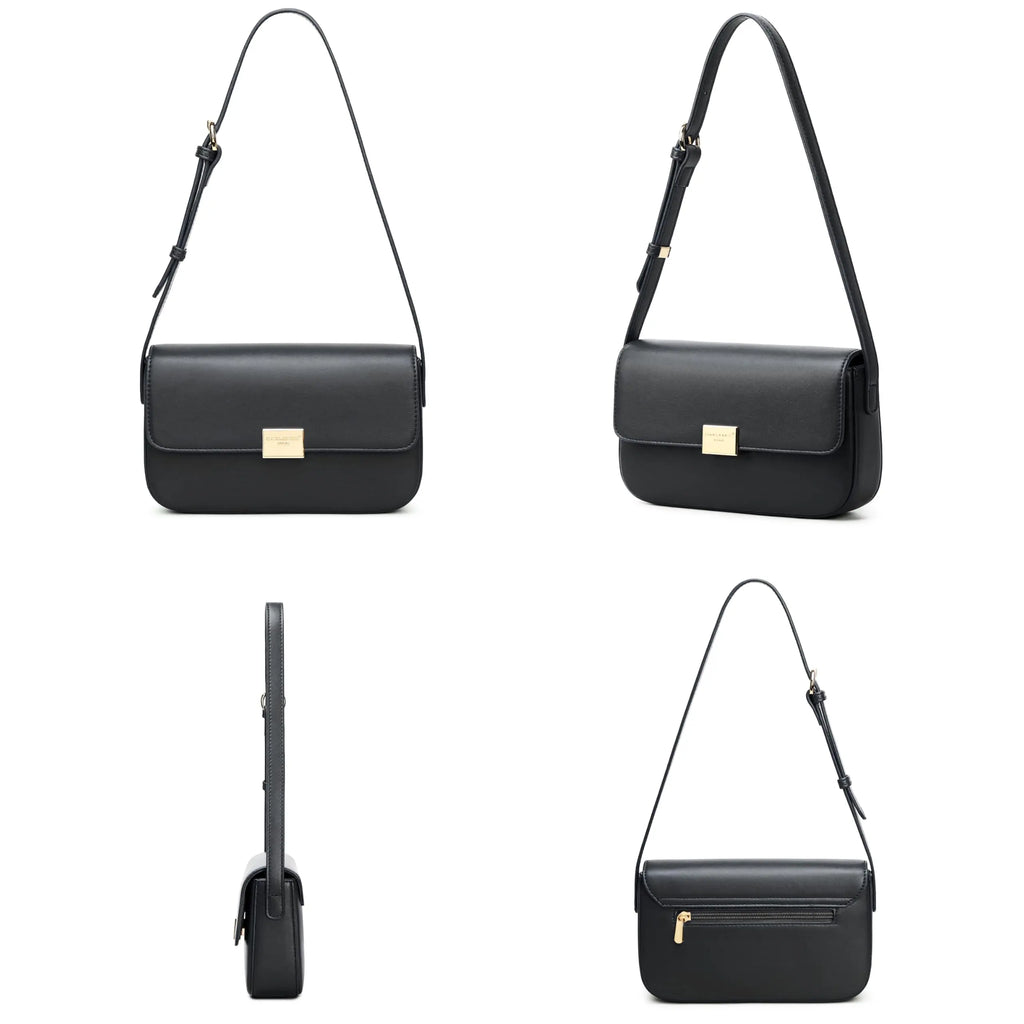 Petit sac bandoulière rabat rigide David Jones