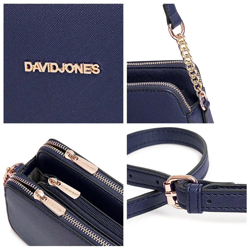Petit sac bandoulière rectangulaire David Jones